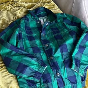 Green and Blue Checkered Jacket